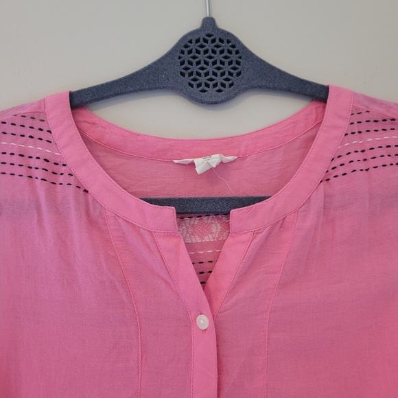 Caslon Pink Button Front Tank Top - Picture 2 of 9
